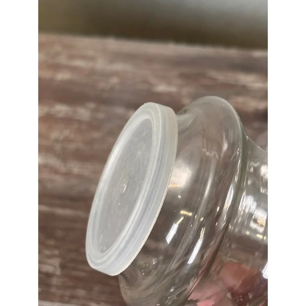 Set of 2 Vintage Clear Glass Christmas tree candy‎ jars or canisters